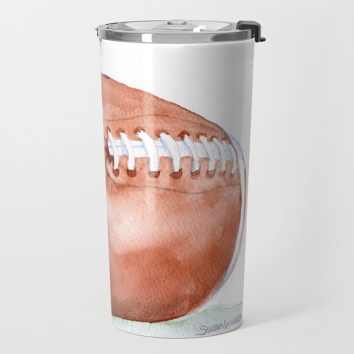 Football Watercolor Travel Mug Gallery Image 2
