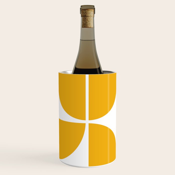 Mid Century Modern Yellow Square Wine Chiller Gallery Image 1