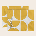 Mid Century Modern Yellow Square Placemat Gallery Image 1