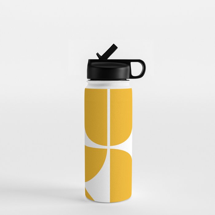 Mid Century Modern Yellow Square Water Bottle Gallery Image 1