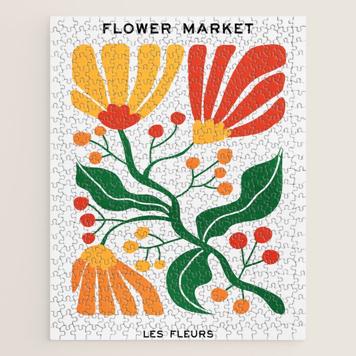 Cinnabar & Supernova: Les Fleurs | Flower Market 03 Jigsaw Puzzle Gallery Image 1