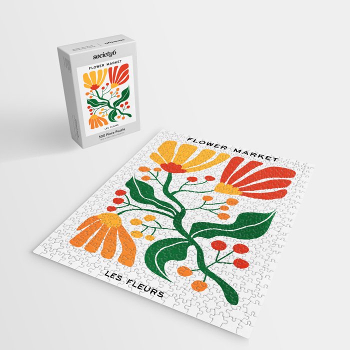 Cinnabar & Supernova: Les Fleurs | Flower Market 03 Jigsaw Puzzle Gallery Image 2