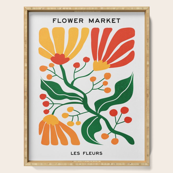 Cinnabar & Supernova: Les Fleurs | Flower Market 03 Serving Tray Gallery Image 1