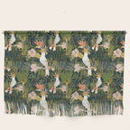 Drawing of exotic birds in the dark jungle Wall Hanging Gallery Image 1