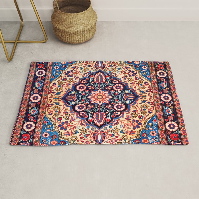 Kashan Central Persian Rug Print Rug Gallery Image 1