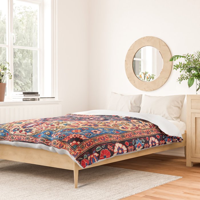 Kashan Central Persian Rug Print Duvet Cover Gallery Image 2