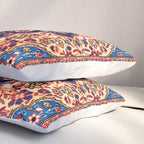 Kashan Central Persian Rug Print Pillow Sham Gallery Image 3