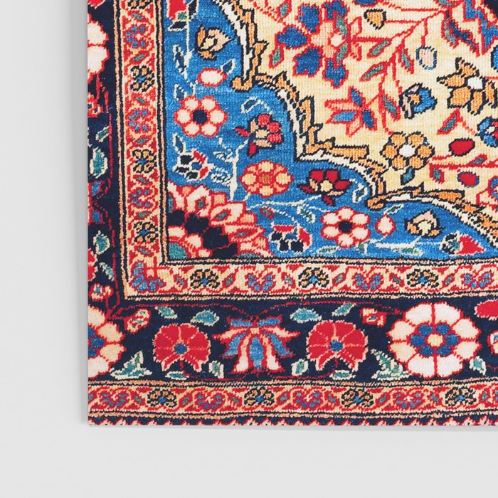 Kashan Central Persian Rug Print Poster Gallery Image 3