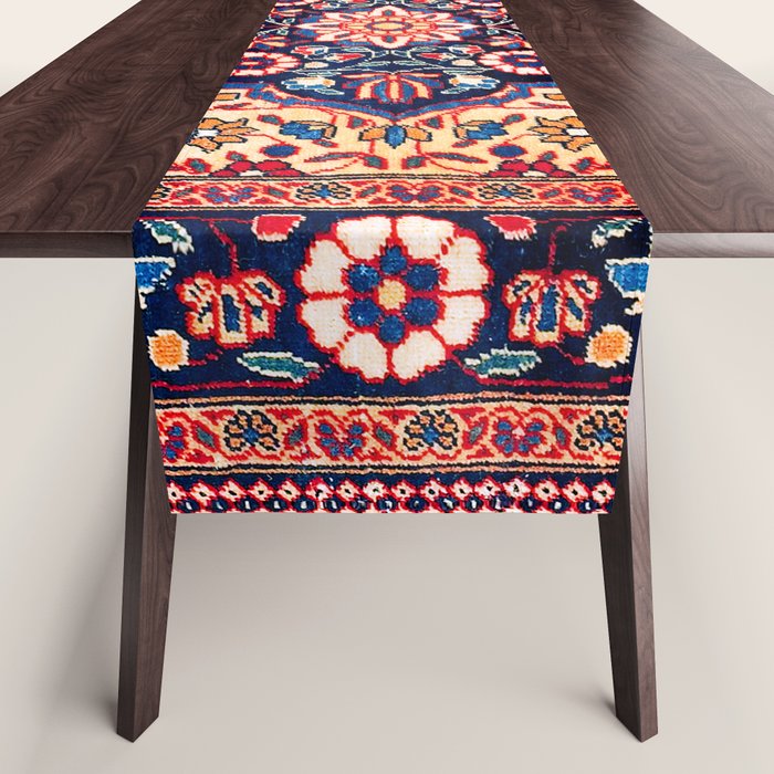 Kashan Central Persian Rug Print Table Runner Gallery Image 1