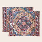 Kashan Central Persian Rug Print Placemat Gallery Image 1
