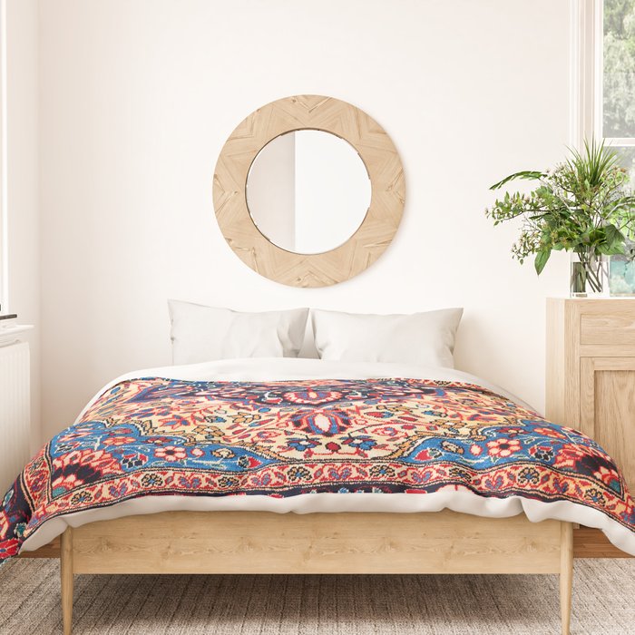 Kashan Central Persian Rug Print Duvet Cover Gallery Image 3