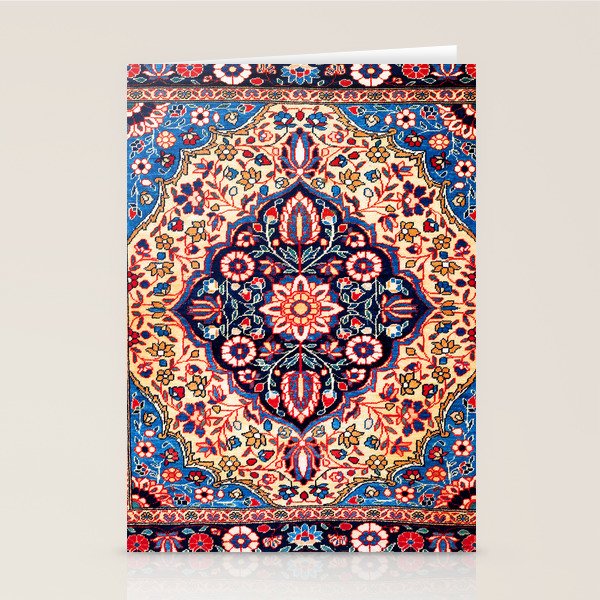 Kashan Central Persian Rug Print Stationery Card Gallery Image 2