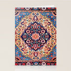 Kashan Central Persian Rug Print Stationery Card Gallery Image 2