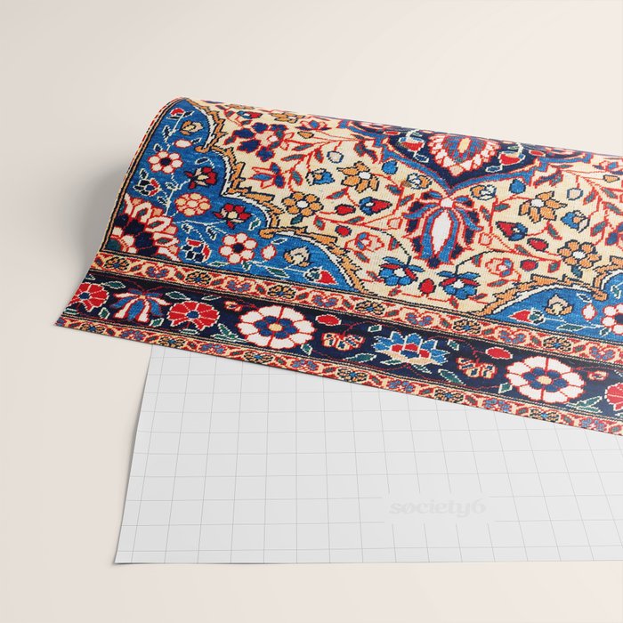 Kashan Central Persian Rug Print Wrapping Paper Gallery Image 2