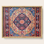 Kashan Central Persian Rug Print Serving Tray Gallery Image 1