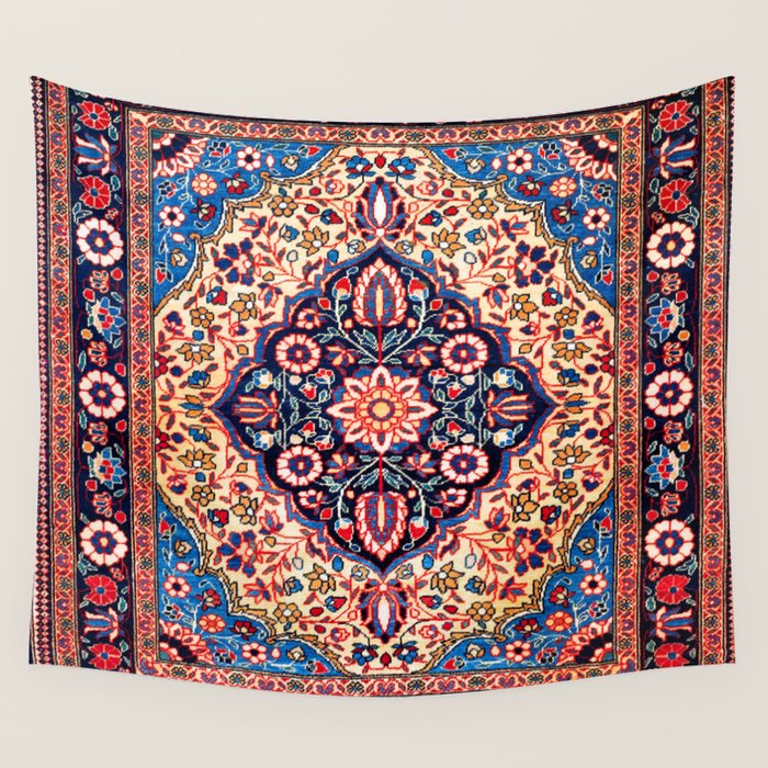 Kashan Central Persian Rug Print Wall Tapestry Gallery Image 4