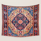 Kashan Central Persian Rug Print Wall Tapestry Gallery Image 4