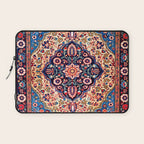 Kashan Central Persian Rug Print Laptop Sleeve Gallery Image 1