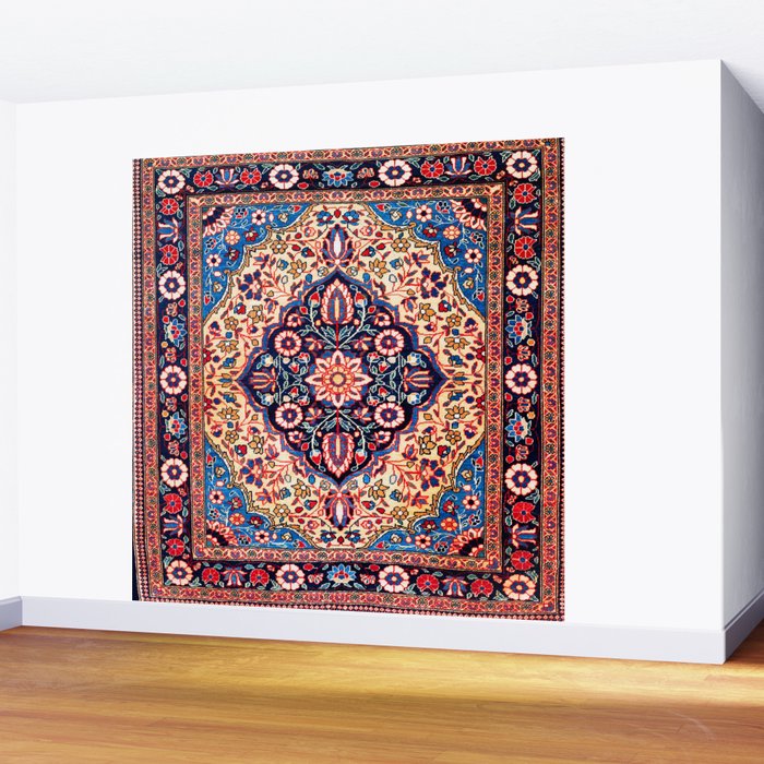 Kashan Central Persian Rug Print Wall Mural Gallery Image 2