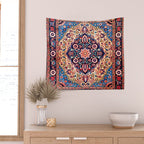 Kashan Central Persian Rug Print Wall Tapestry Gallery Image 2