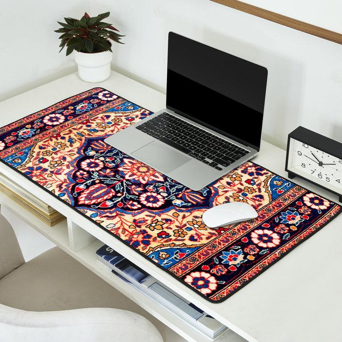 Kashan Central Persian Rug Print Desk Mat Gallery Image 2