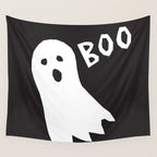Boo halloween ghost Wall Tapestry Gallery Image 4