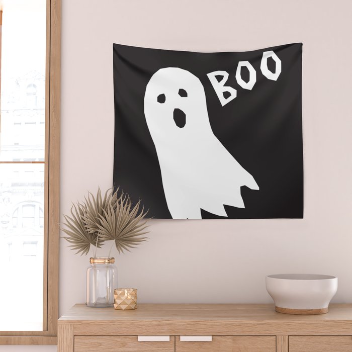 Boo halloween ghost Wall Tapestry Gallery Image 2