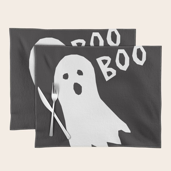 Boo halloween ghost Placemat Gallery Image 1