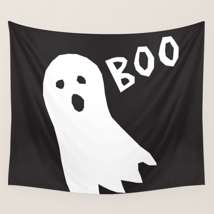 Boo halloween ghost Wall Tapestry Gallery Image 1