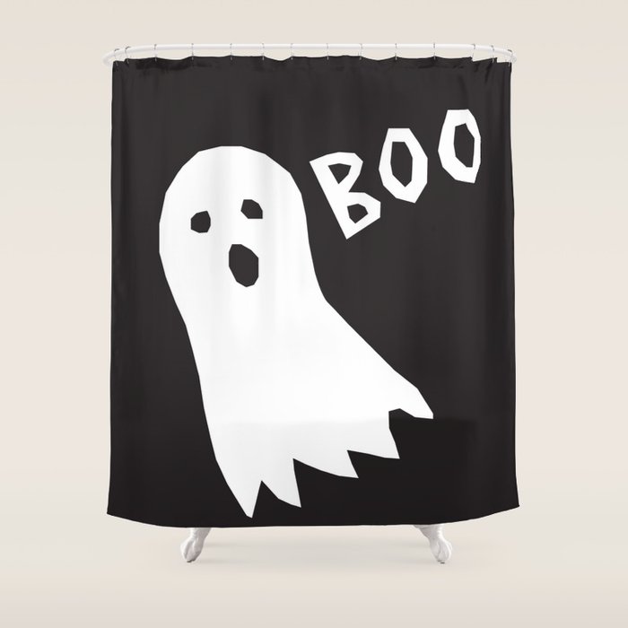 Boo halloween ghost Shower Curtain Gallery Image 1