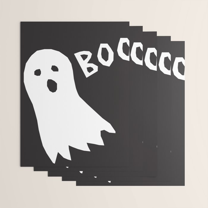 Boo halloween ghost Wrapping Paper Gallery Image 3