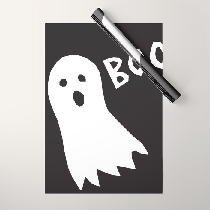 Boo halloween ghost Wrapping Paper Gallery Image 1
