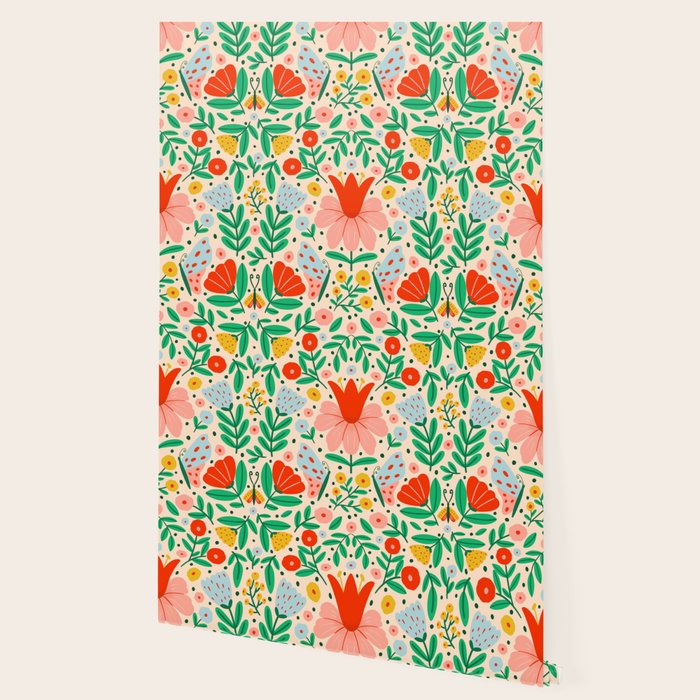 Whimsical Floral - colorful garden  Wallpaper Gallery Image 2