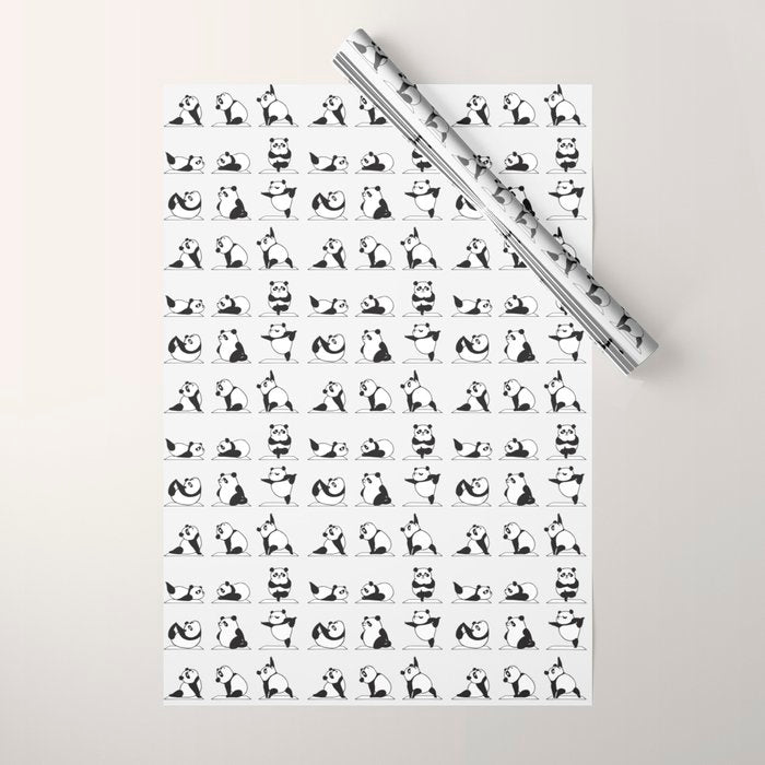 Panda Yoga Wrapping Paper Gallery Image 1