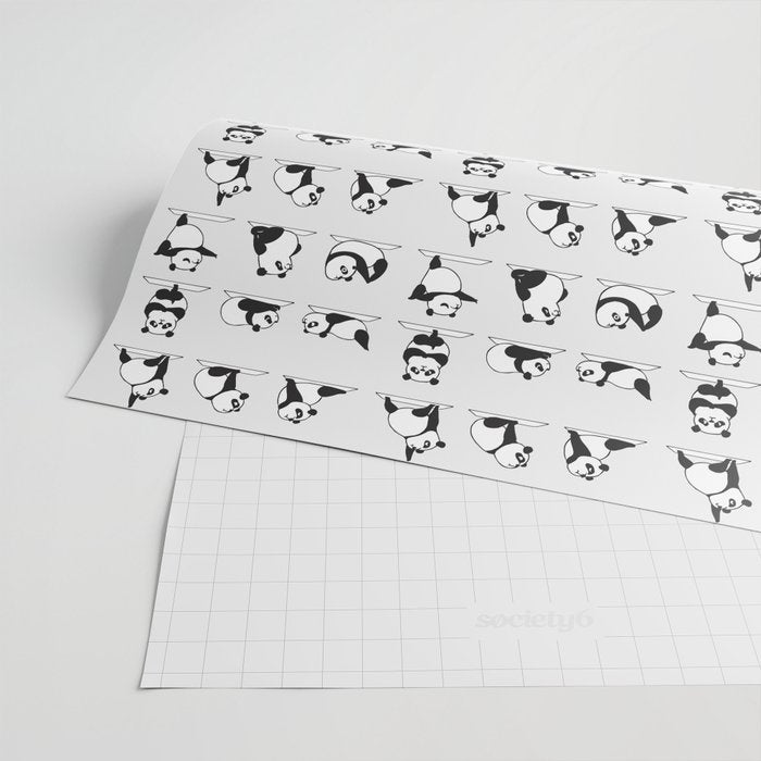 Panda Yoga Wrapping Paper Gallery Image 2