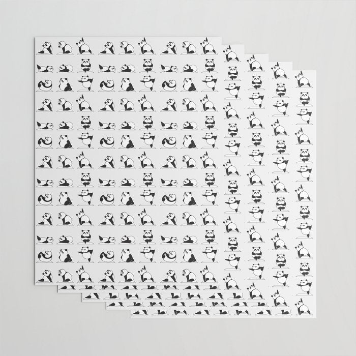 Panda Yoga Wrapping Paper Gallery Image 3