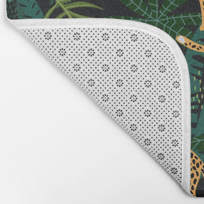 Midnight Leopard Jungle Bath Mat Gallery Image 2