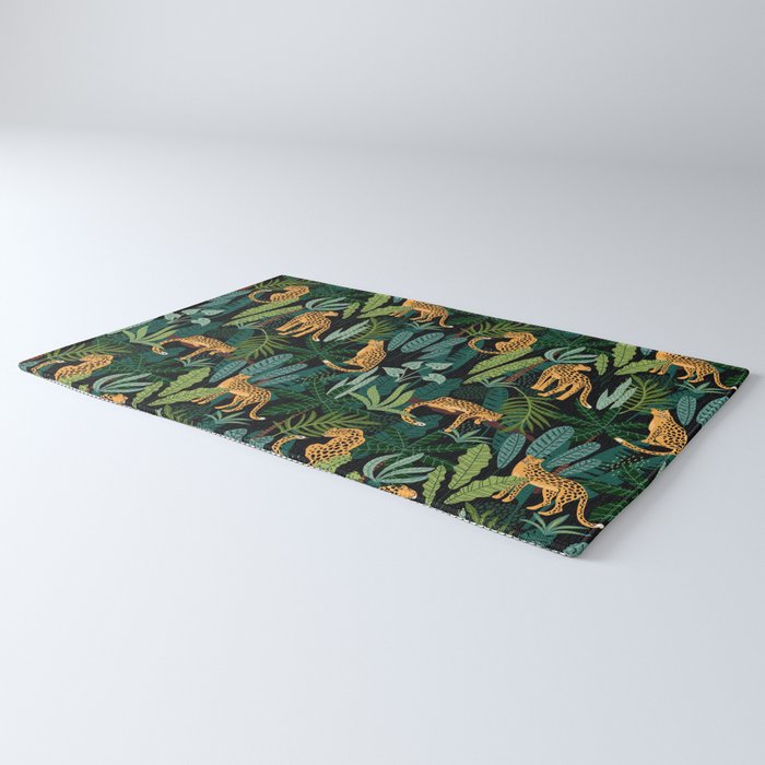 Midnight Leopard Jungle Rug Gallery Image 3