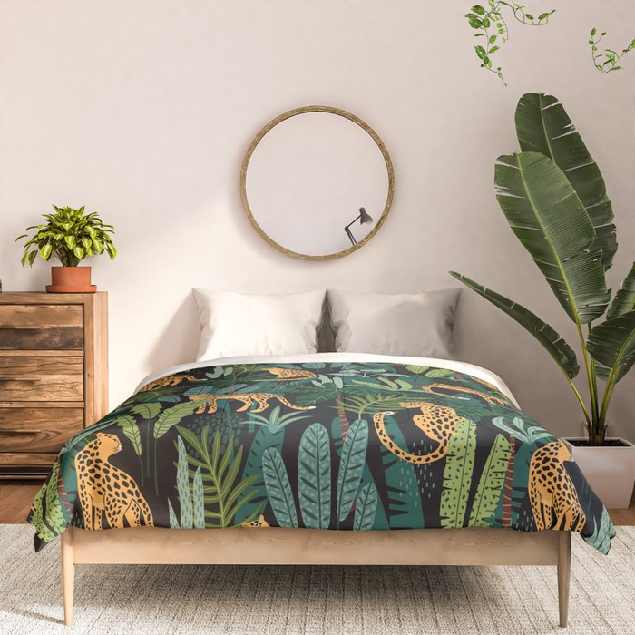 Midnight Leopard Jungle Comforter Gallery Image 3