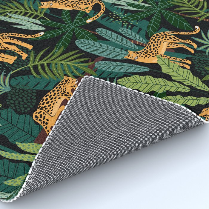 Midnight Leopard Jungle Rug Gallery Image 4