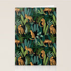 Midnight Leopard Jungle Stationery Card Gallery Image 2