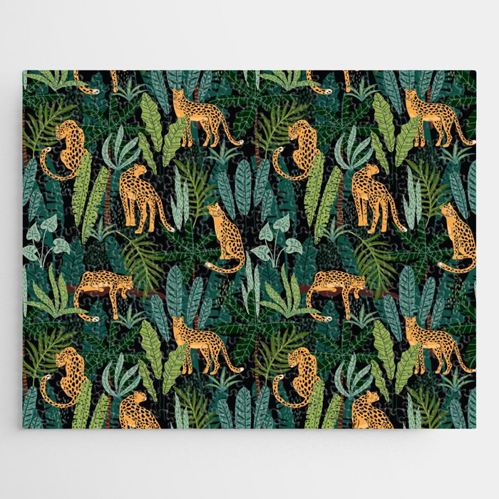 Midnight Leopard Jungle Jigsaw Puzzle Gallery Image 1