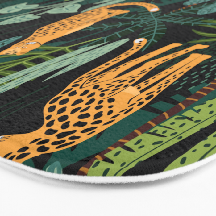 Midnight Leopard Jungle Bath Mat Gallery Image 3