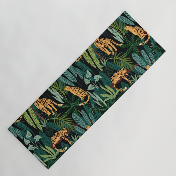 Midnight Leopard Jungle Yoga Mat Gallery Image 1