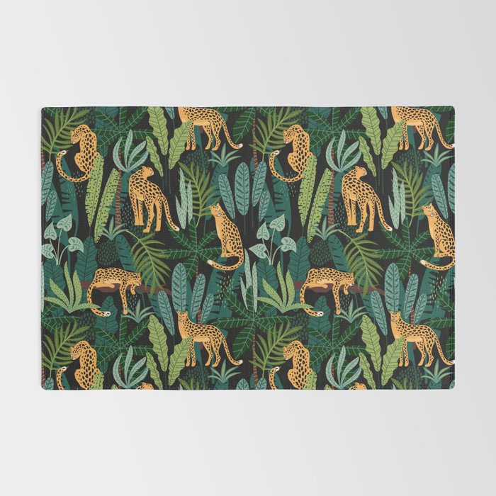 Midnight Leopard Jungle Rug Gallery Image 2