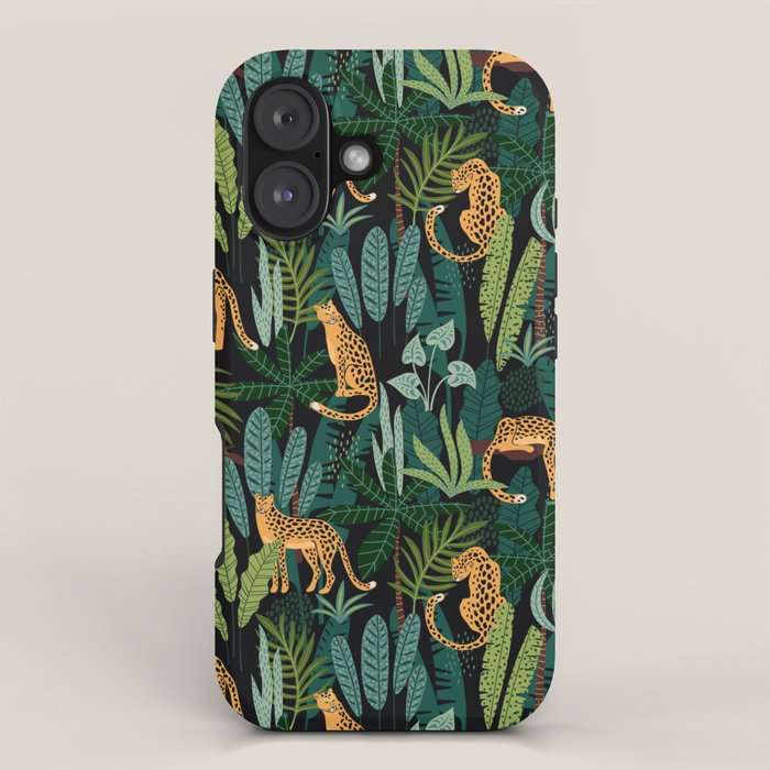 Midnight Leopard Jungle iPhone Case Gallery Image 1