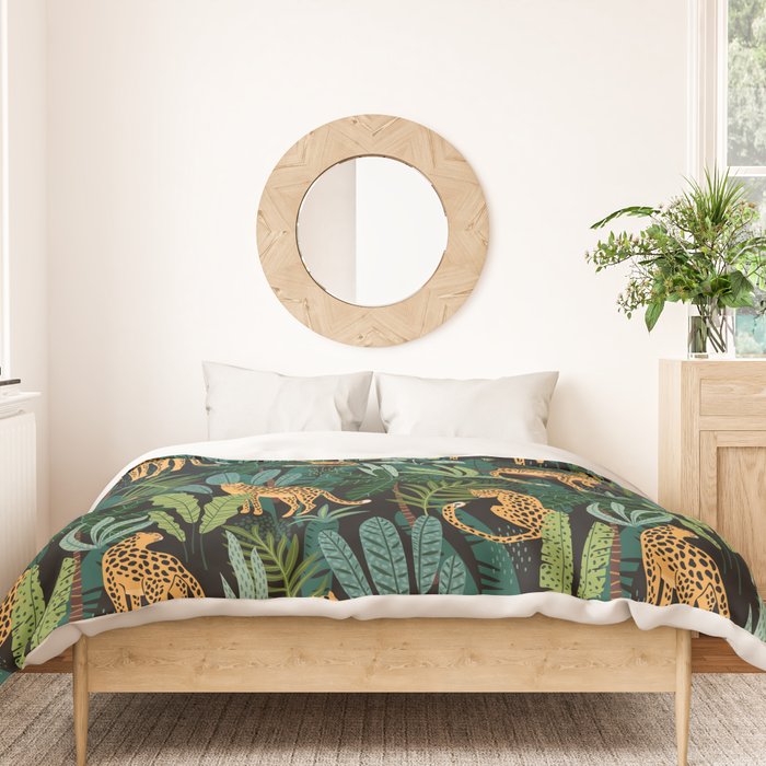 Midnight Leopard Jungle Duvet Cover Gallery Image 3