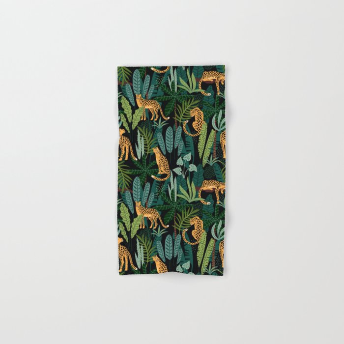 Midnight Leopard Jungle Bath Towel Gallery Image 1
