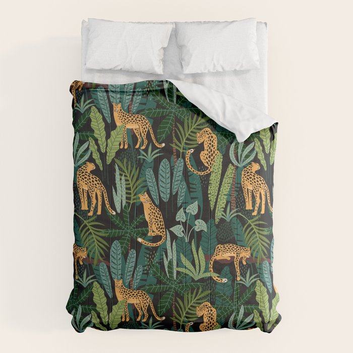 Midnight Leopard Jungle Comforter Gallery Image 6