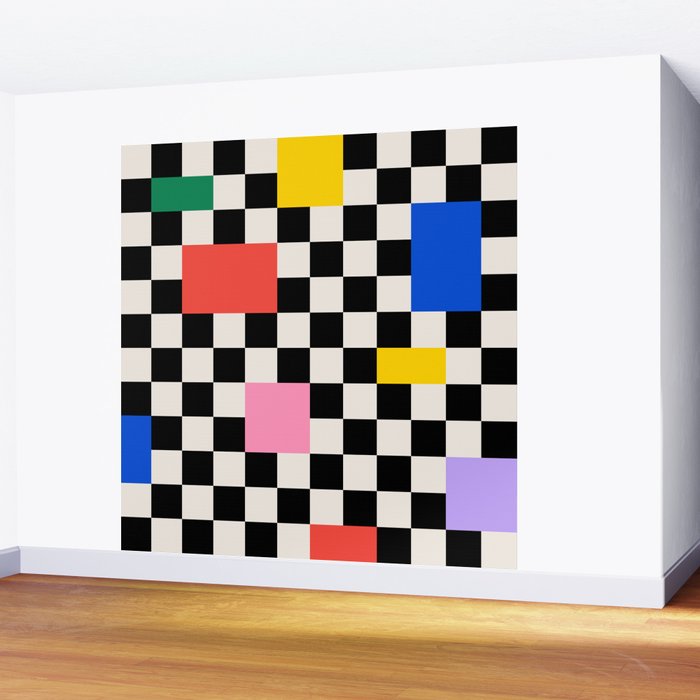 Patchwork: Bauhaus Check Edition Wall Mural Gallery Image 2